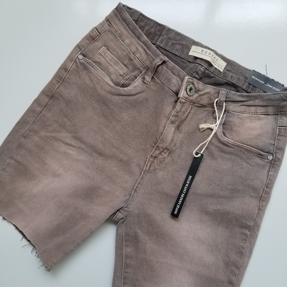 REDIAL Denim Collection High Waist Skinny Jeans - Picture 1 of 4